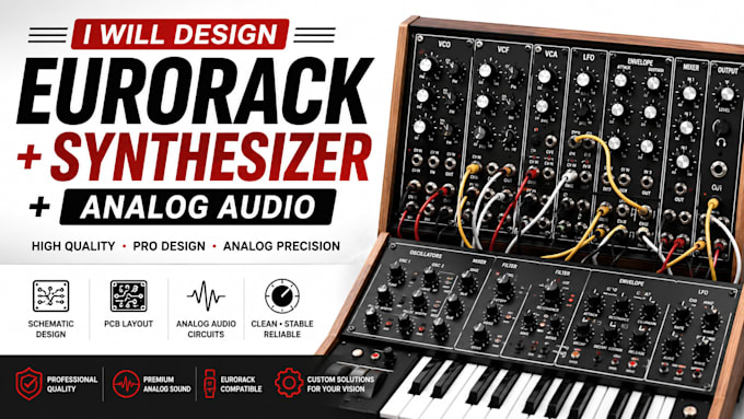 design custom eurorack synthesizer and analog audio pcb layouts