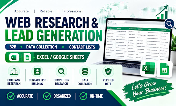 do professional web research and lead generation