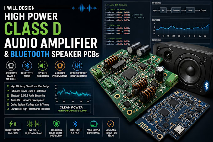 design class d bluetooth speaker hardware