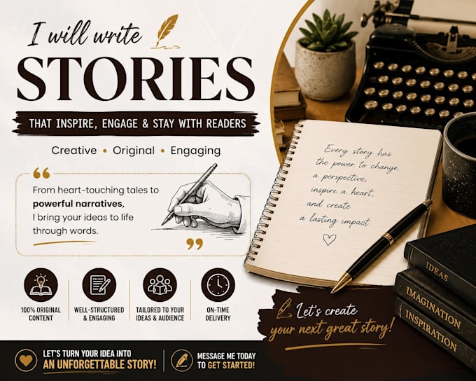 write engaging and creative stories for you