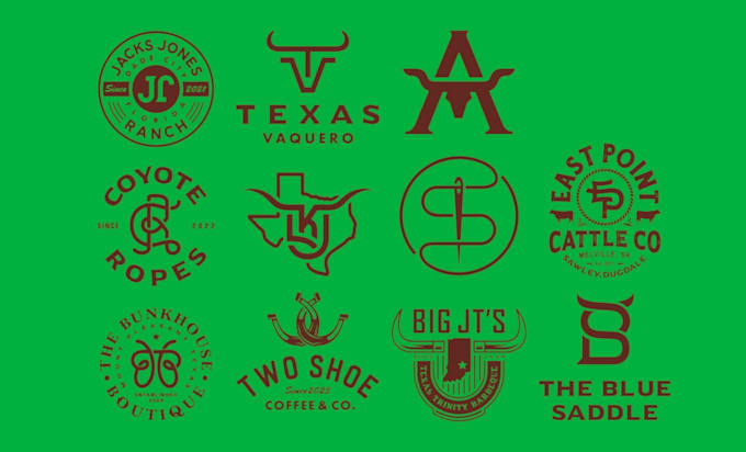 design cattle brand western ranch logo design