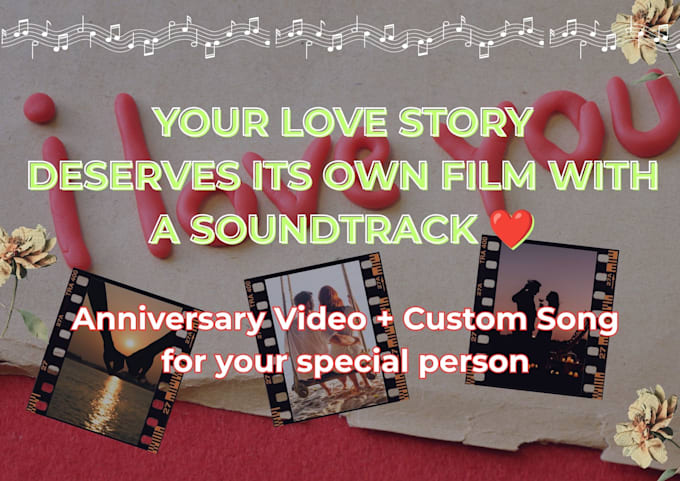 create a romantic anniversary video gift with a custom song