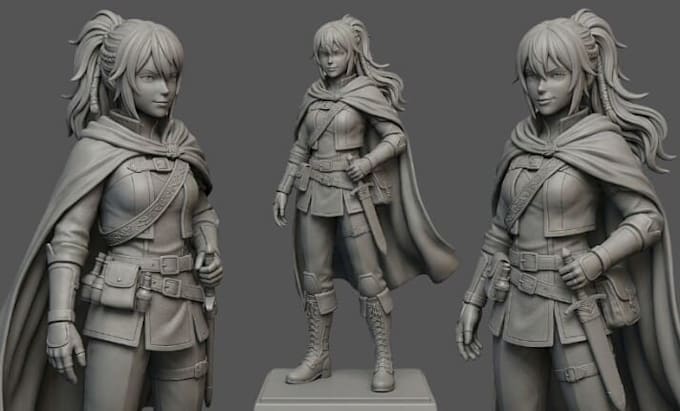 sculpt 3d anime character modeling action figures toy model statues for printing