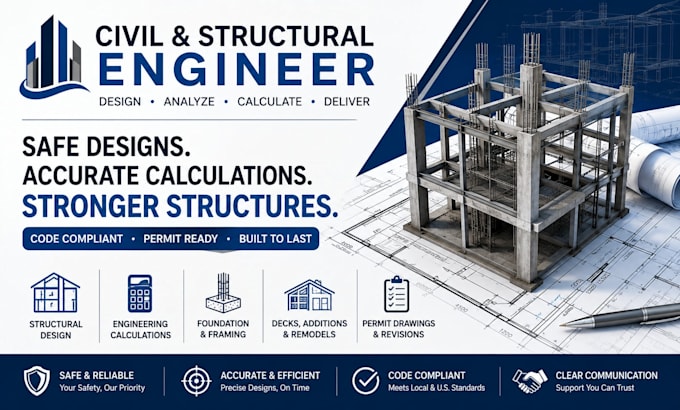 be your civil and structural engineer for design and calculation for the project