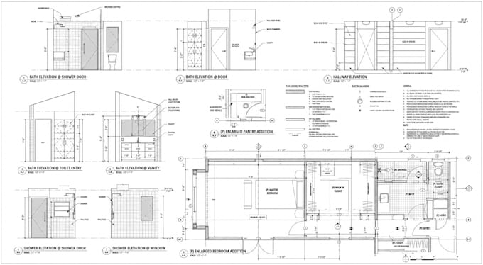 do site plan and architectural permit drawing in revit for adu, garage, deck