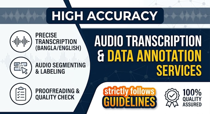 do audio transcription data annotation and proofreading