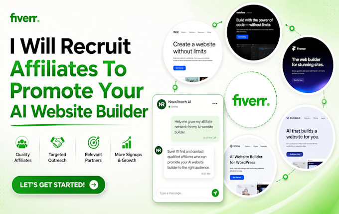 recruit affiliates to promote your ai website builder