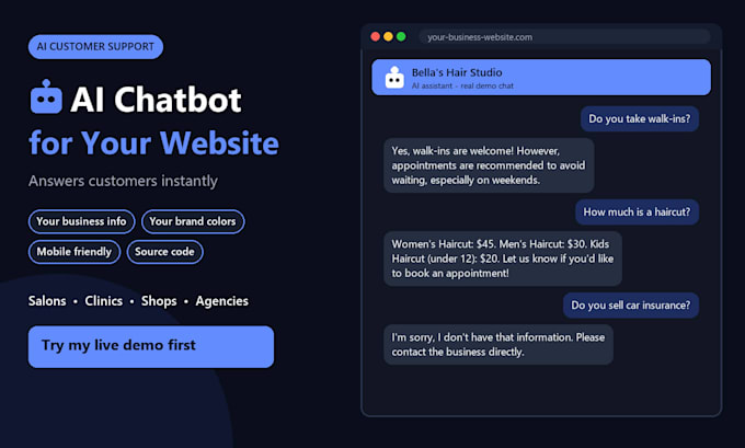 build an ai chatbot for your website and customer support