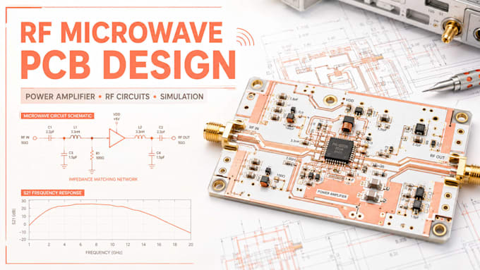 design rf microwave circuits and power amplifier pcb