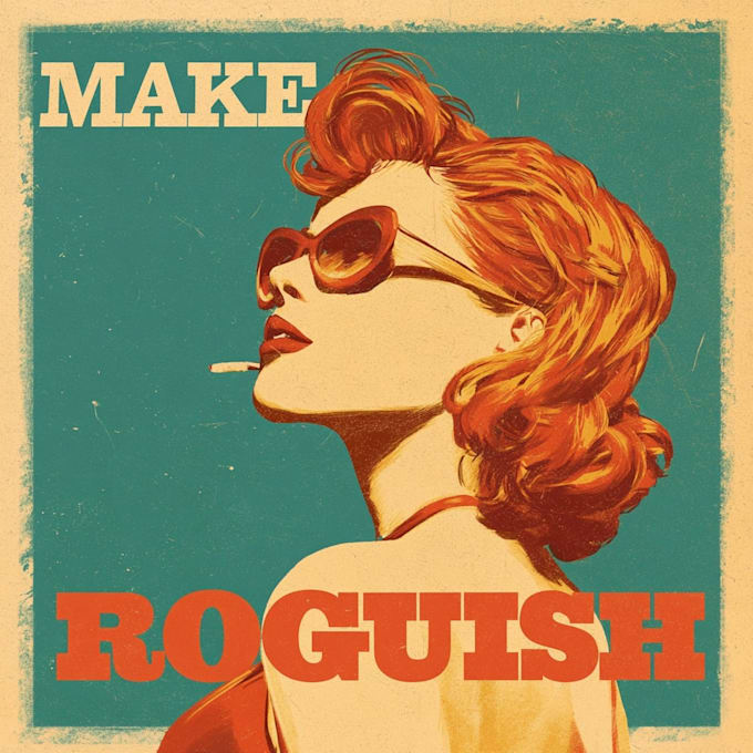 make vintage retro poster illustration