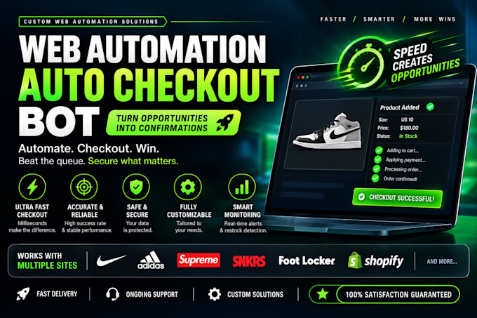 do auto checkout bot, pokemon card bot, auto purchase bot, auto buying bot