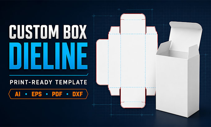 create custom box dieline and packaging die cut template