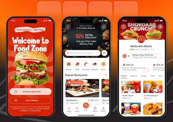 develop grocery delivery app, food delivery app, delivery app, restaurant app