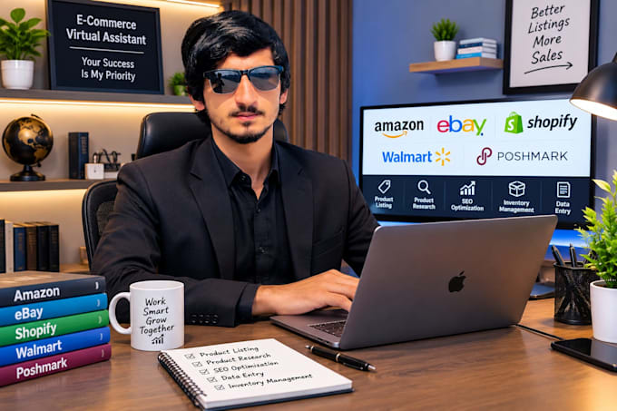 be your e commerce virtual assistant for ebay shopify amazon walmart