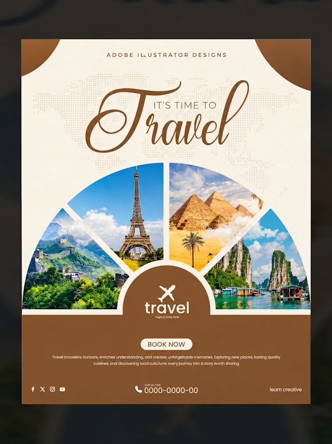 design a professional travel tourism poster