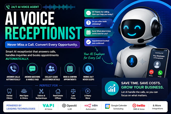 ai voice receptionist built for businesses