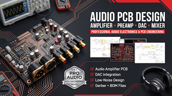 design audio pcb amplifier preamp dac mixer and audio electronics