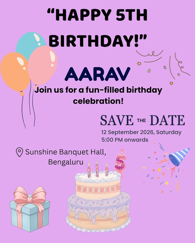 design creative birthday posters and invitations