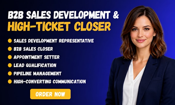 sales development representative sales closer b2b salesperson appointment setter