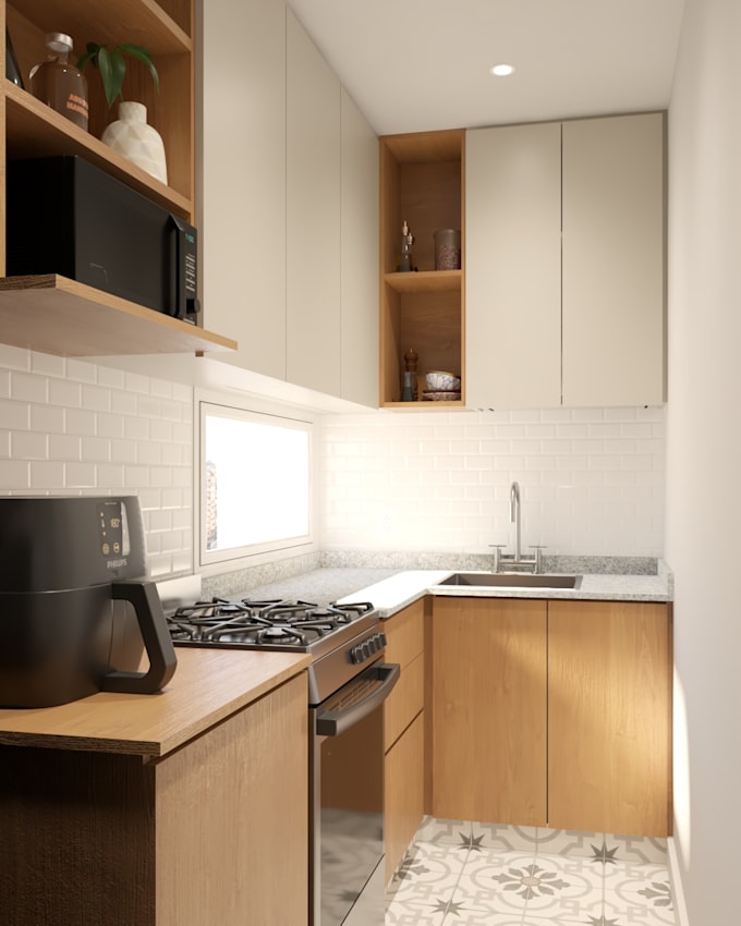 create a kitchen floor plan and layout design