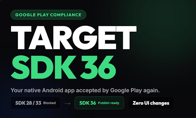 update your android app to target sdk 36 or android 16