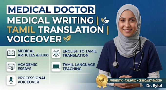 write any articles, blogs, tamil translation, and tamil voiceover