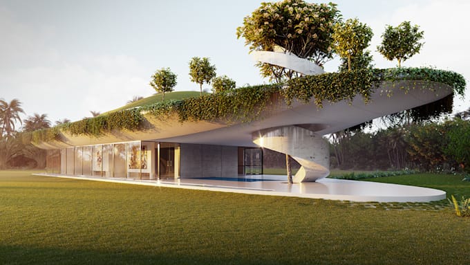 create great architectural exterior, interior 3d rendering
