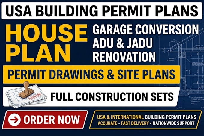 design building permit house plan, renovation adu  jadu garage conversion plans