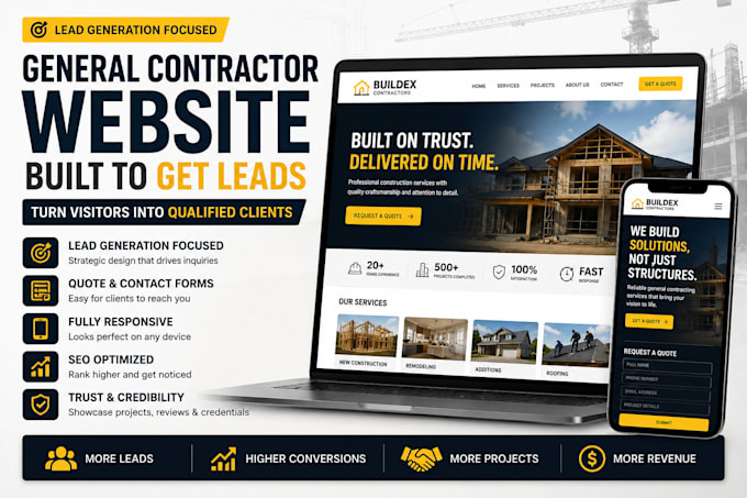 build a general contractor website designed for lead generation