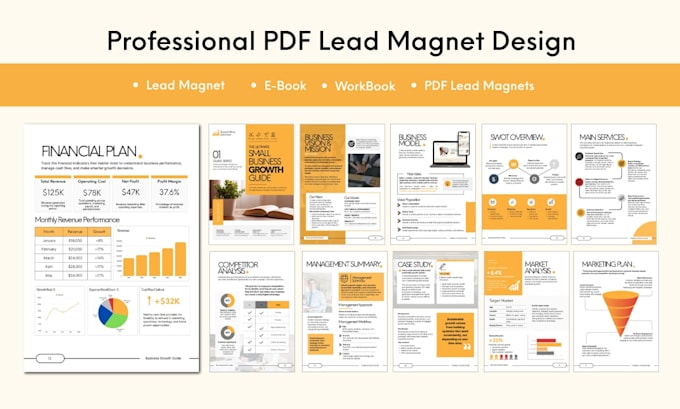 create a professional PDF lead magnet design, workbook and ebook