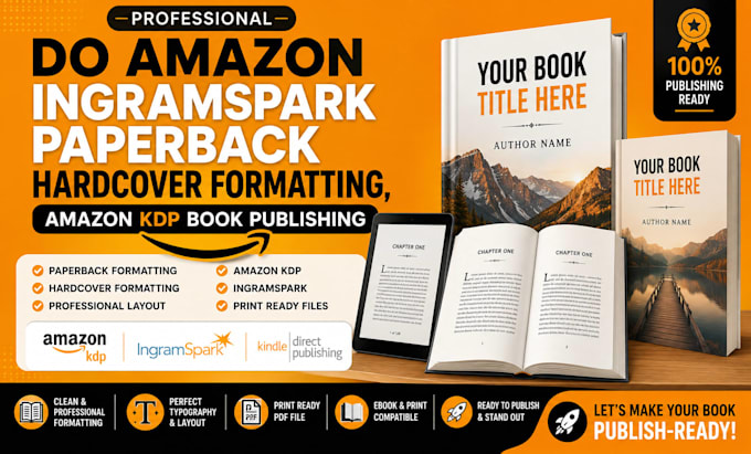 format paperback and hardcover books for amazon KDP and ingramspark