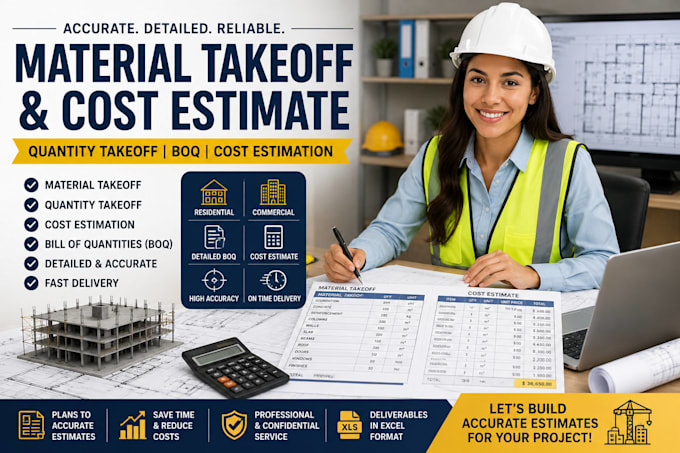 do construction material takeoff quantity takeoff and cost estimates