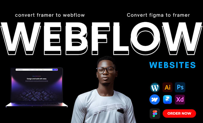 design webflow website, framer to figma to webflow, webflow expert developer