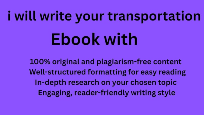 write 100 words transportation ebook
