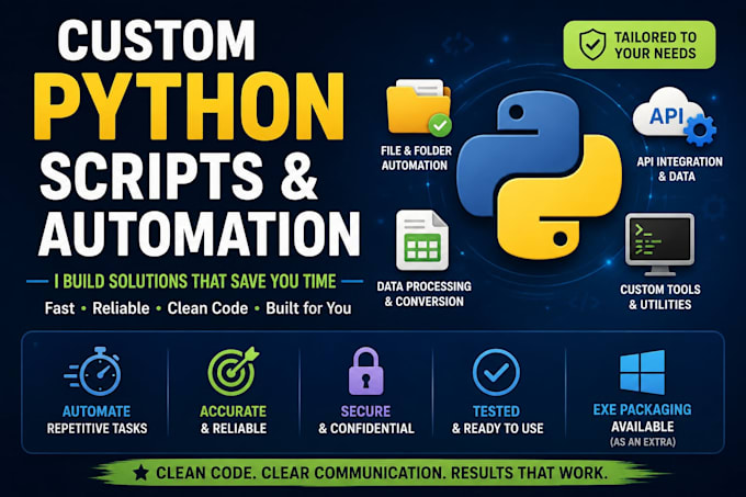 automate repetitive tasks with custom python scripts