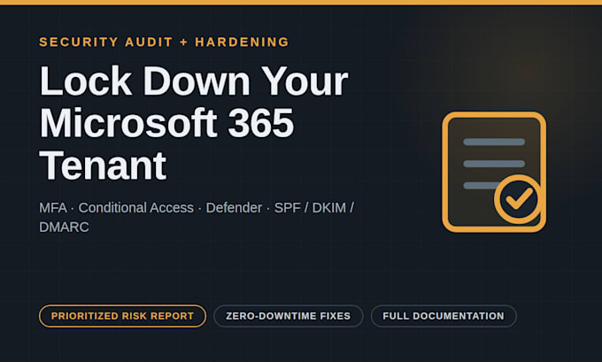 audit and harden your microsoft 365 tenant security