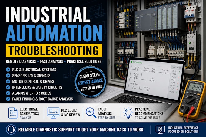 troubleshoot industrial electrical and automation problems