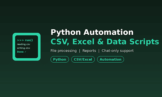 write a python script to automate your file or data task