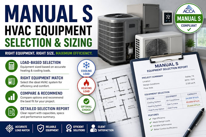 do manual s hvac equipment selection and sizing
