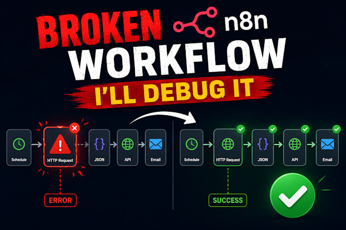 debug and fix your n8n workflow, API, webhook or ai agent