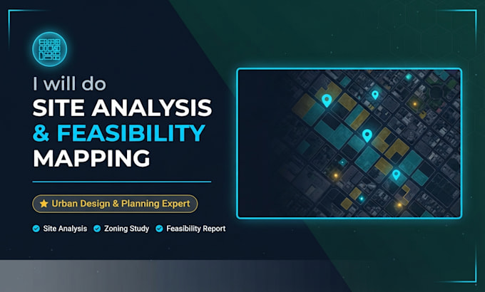 do site analysis, feasibility study and urban planning map for your project