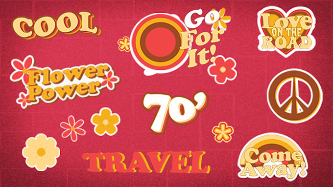 design 70s vintage typography for logo
