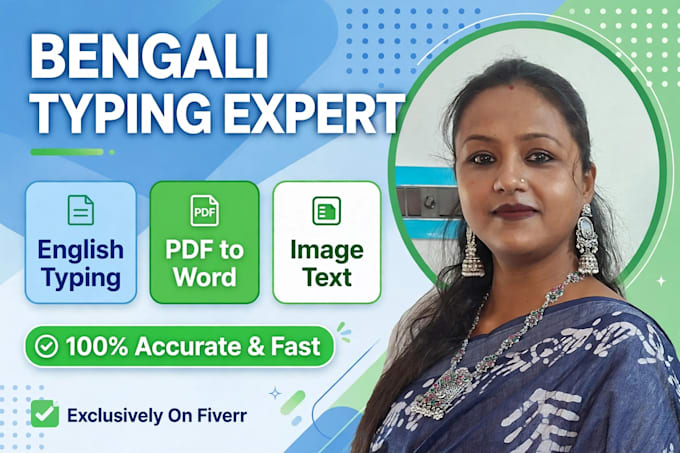 do bengali typing, english typing, pdf to word, image to text