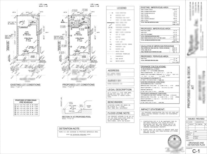 provide professional drainage analysis and stormwater report