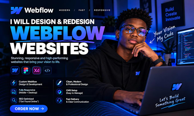 be your webflow expert, design or develop webflow website, figma to webflow