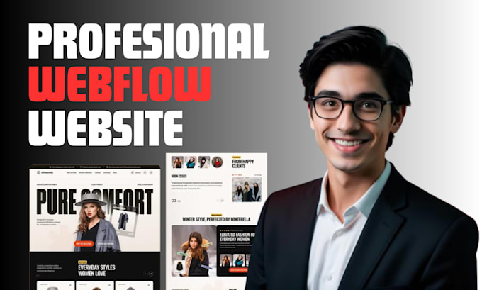 be your custom webflow expert, design or develop responsive webflow