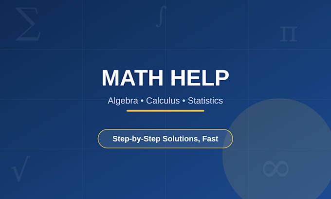 be your expert math tutor for algebra, calculus, and stats