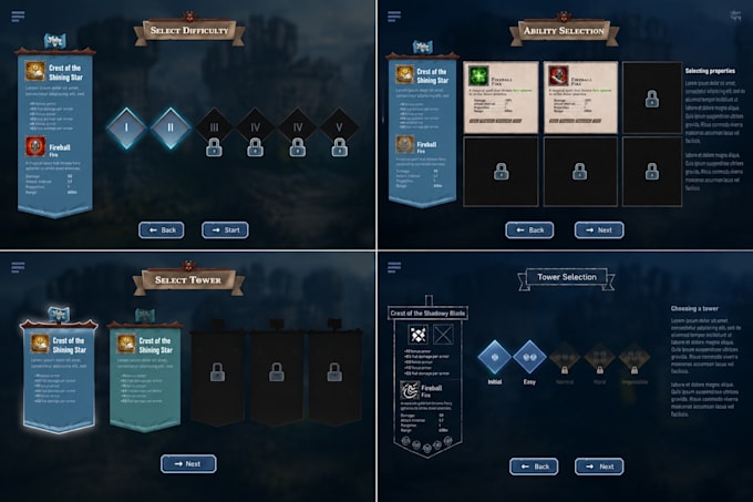design responsive unreal engine game UI, hud and menus