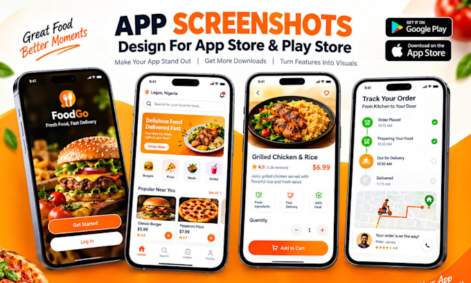 design app screenshot, playsore, google, app store screenshot