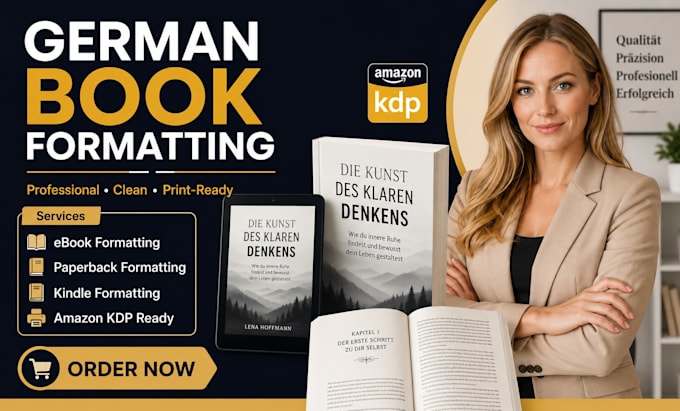 do german ebook formatting, german book, german paperback formatting, amazon kdp